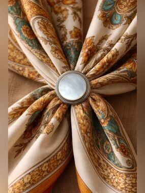 Western Germany Mother of Pearl Scarf Clip